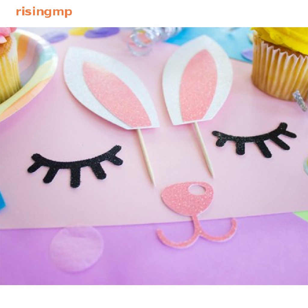 1 Bộ Que Cắm Trang Trí Bánh Cupcake Hình Thỏ / Hươu / Hươu Xinh Xắn