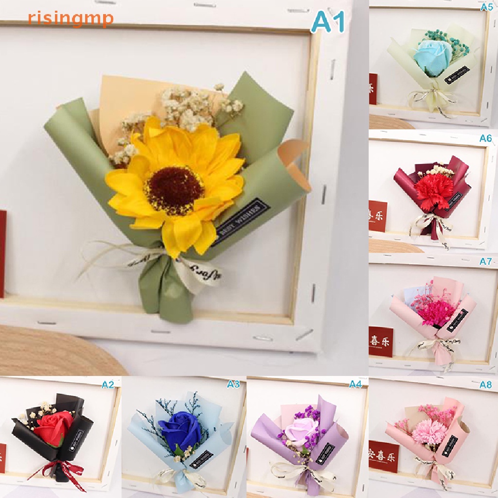 Bó Hoa Xà Phòng Trang Trí Nhà Búp Bê Kèm Hộp Đựng