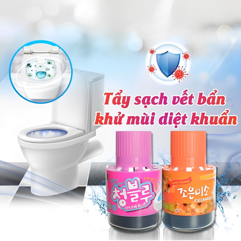 Gel Khử Mùi Bồn Cầu - Viên Thả Bồn Cầu Hanvit Tẩy Bồn Cầu Làm Thơm Ngăn Khuẩn 180g