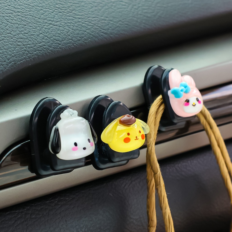 Móc Treo Đồ Mini Dán Bảng Điều Khiển Xe Hơi Tự Dính Hình Thú Hoạt Hình Đáng Yêu