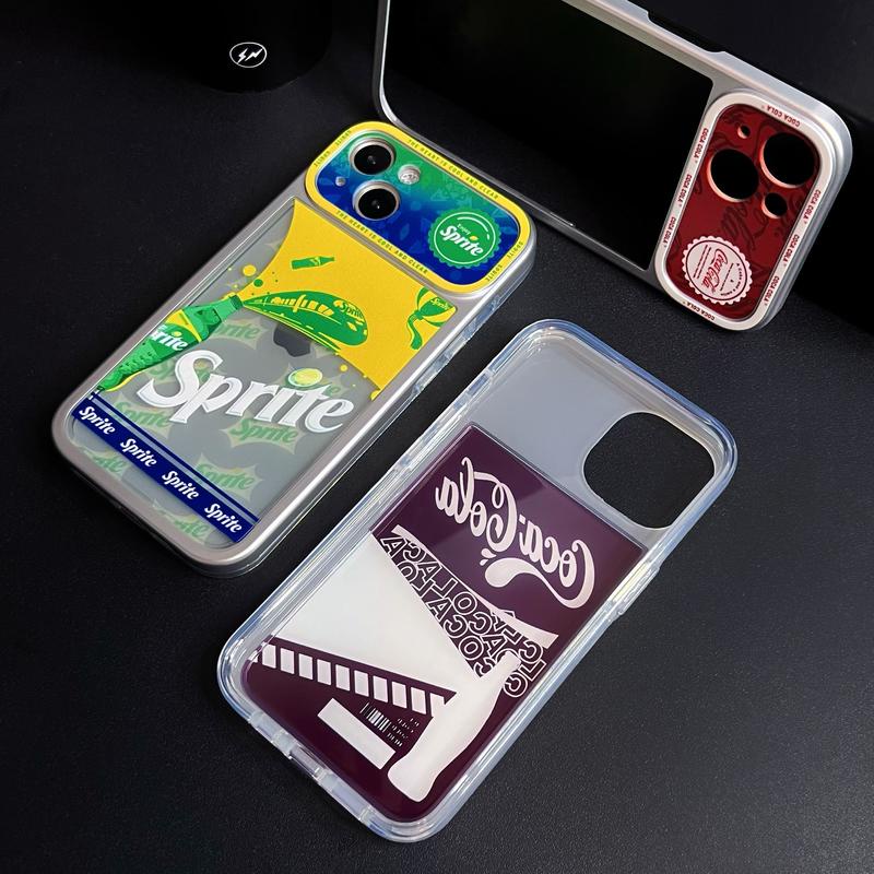 Ốp Điện Thoại TPU Mềm Mạ Điện 2 Trong 1 In Hình Chai Coca Cola Bảo Vệ Toàn Diện Cho iphone 14 13 12 11 Pro Max