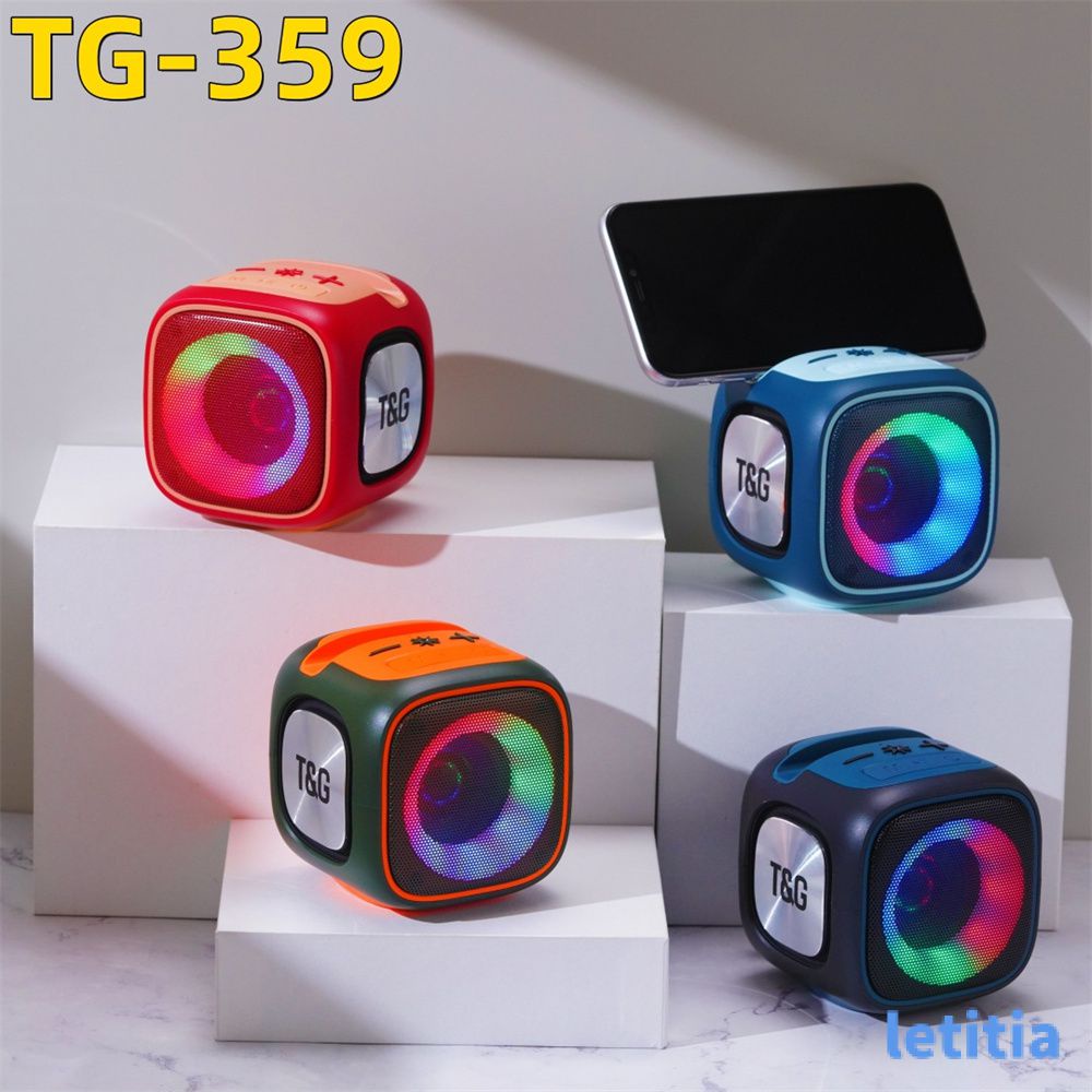 Loa Bluetooth Không Dây TG359 Pháo Thép Nhỏ TWS Thẻ RGB [Letitia]