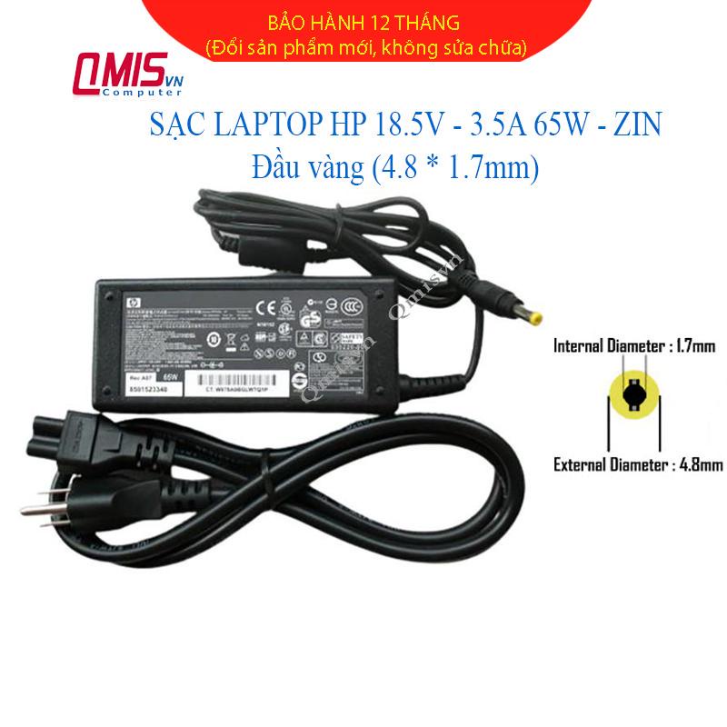 Sạc laptop HP 18.5V-3.5A 65W (Đầu Vàng) HP Compaq NC7200, NC8000, NX4800, NX5000, NX5040, NX5100, NX