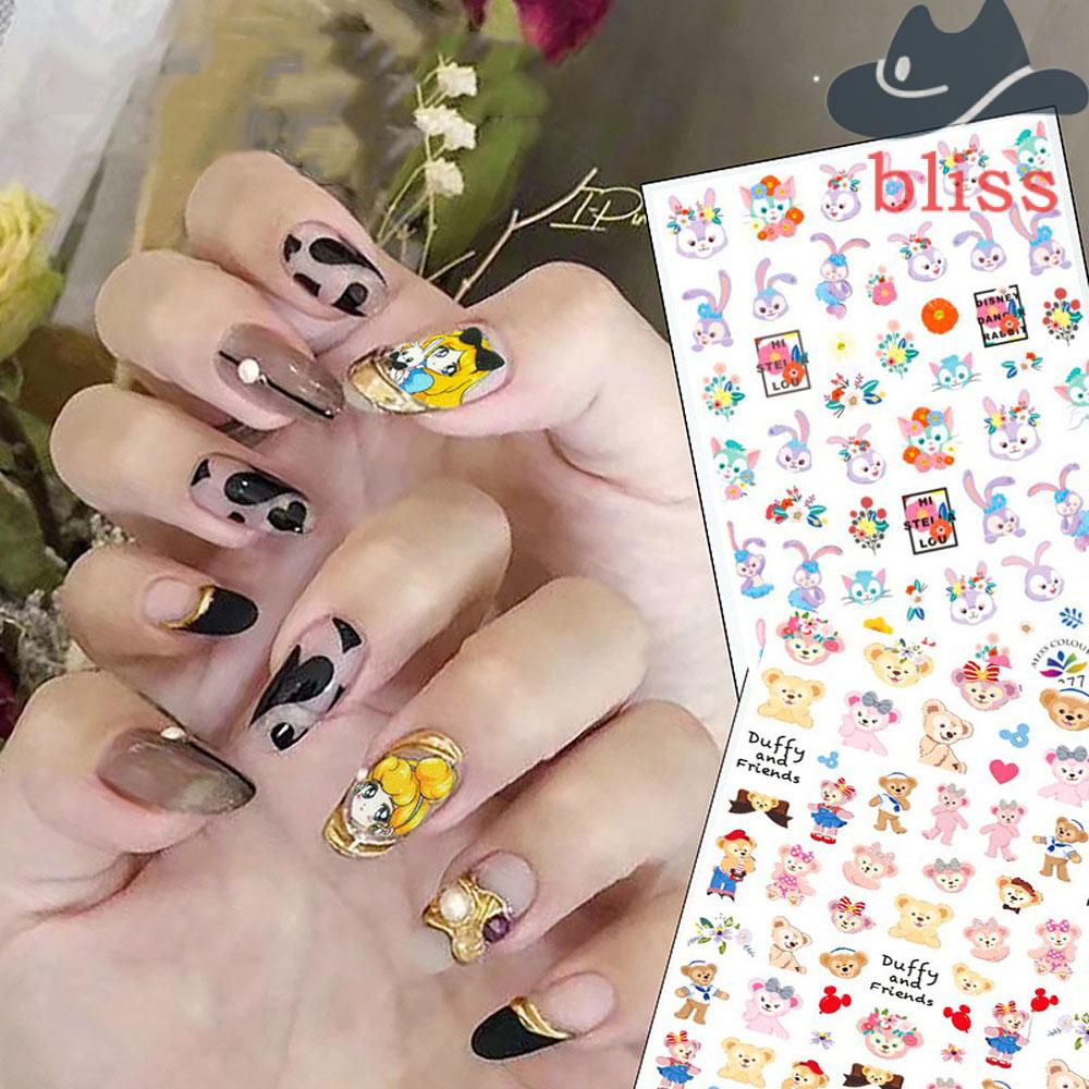 Miếng Dán Trang Trí Móng Tay Hình Gấu Duffy 3D Dễ Thương