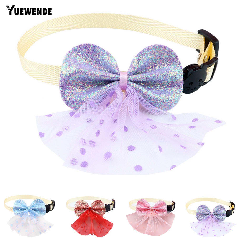 Ye.b Vòng Cổ Bằng Polyester In Chấm Bi Dễ Thương Mặc Hàng Ngày Cho Mèo Cưng