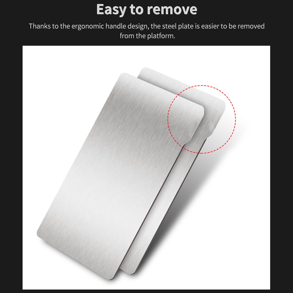 Tấm Thép Lò Xo Có Nam Châm Linh Hoạt Cho Máy In 3D SLA / DLP Resin Elegoo Saturn 196x126mm