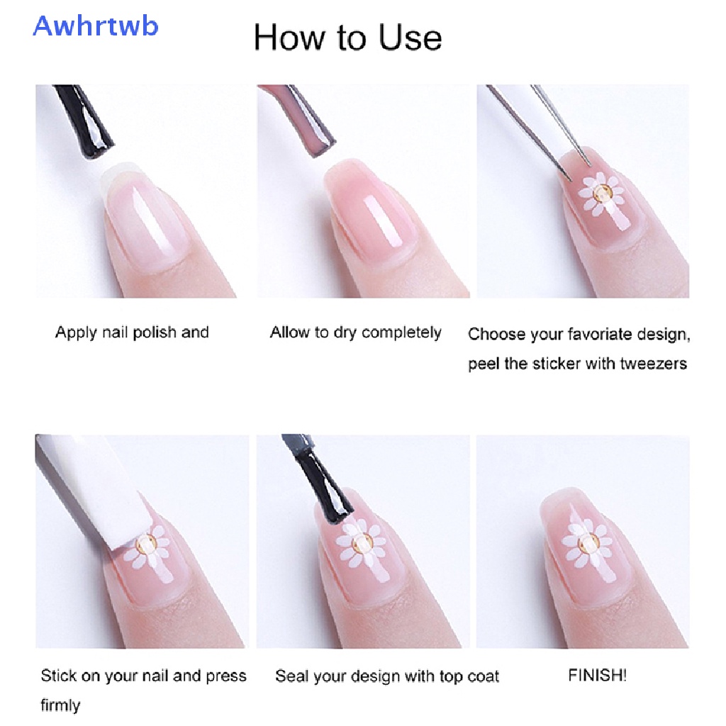 1 Tờ Sticker Dán Móng Tay Hình Bướm 5D Mới