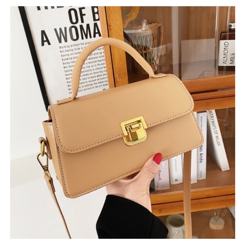 Túi Đeo Chéo Hình Vuông Nhỏ Màu Trơn Đơn Giản Thời Trang Cho Nữ