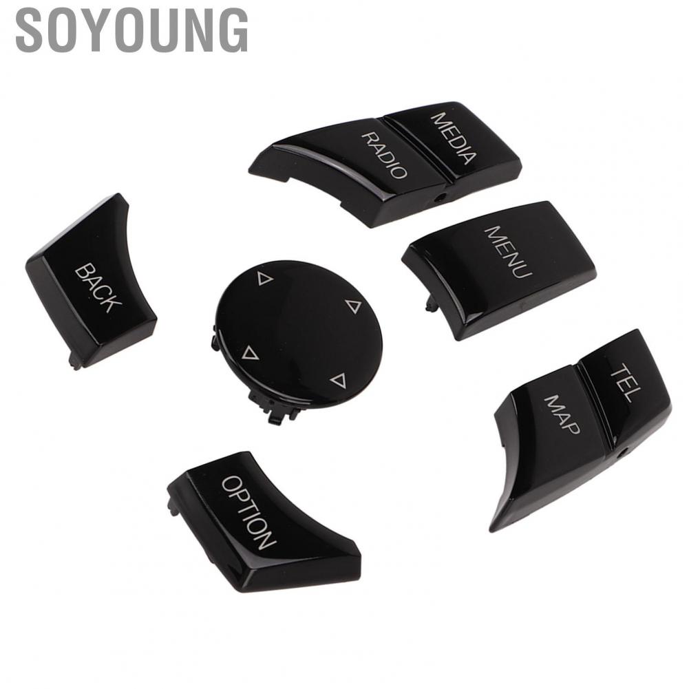 Soyoung Multimedia Knob Button  Multifunction Control 6pcs Fadeless Font Wear Resistance for 5 Series F10 LCI