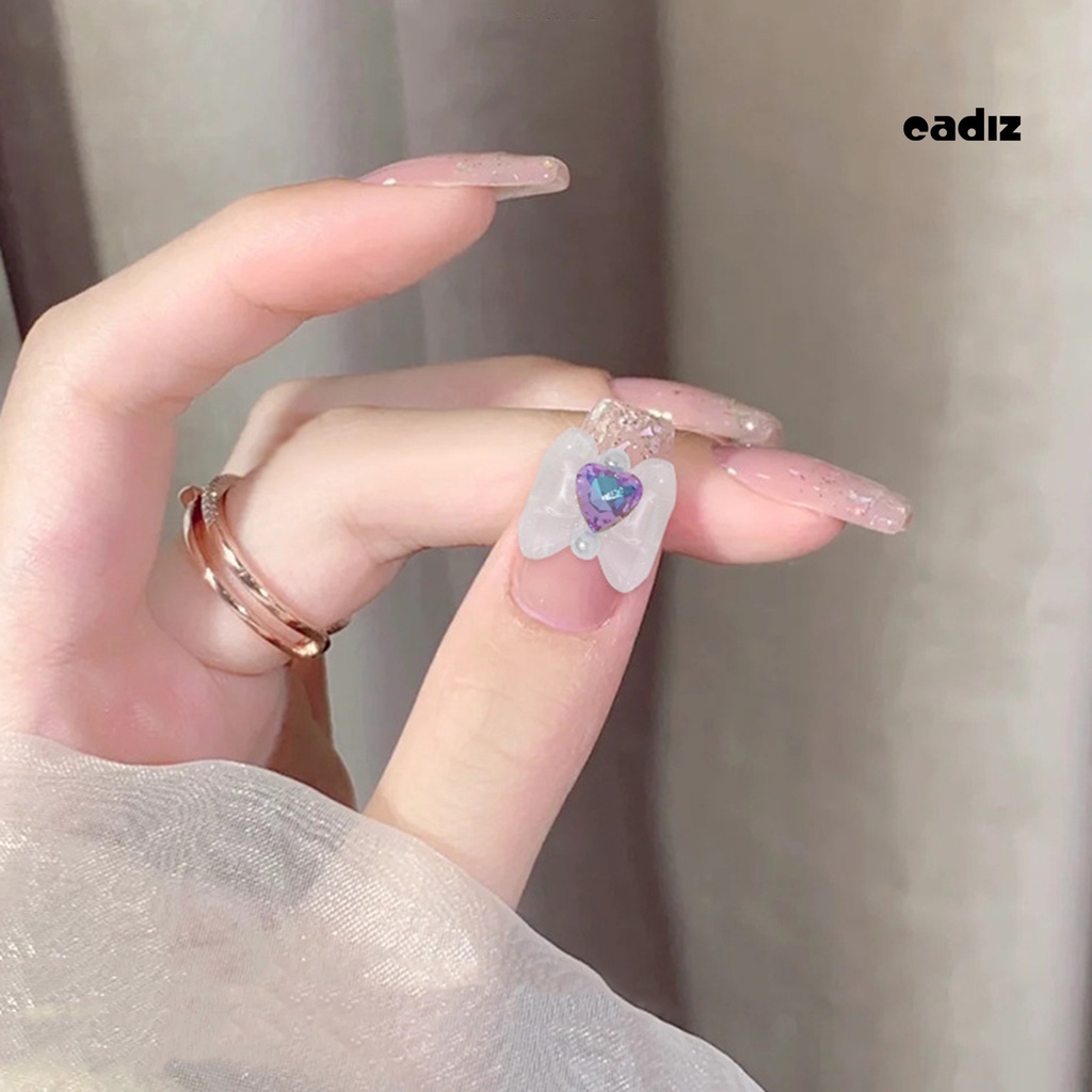 Bộ 10 Miếng Dán Móng Tay Hiệu Ứng 3D Lấp Lánh Chống Rơi DIY