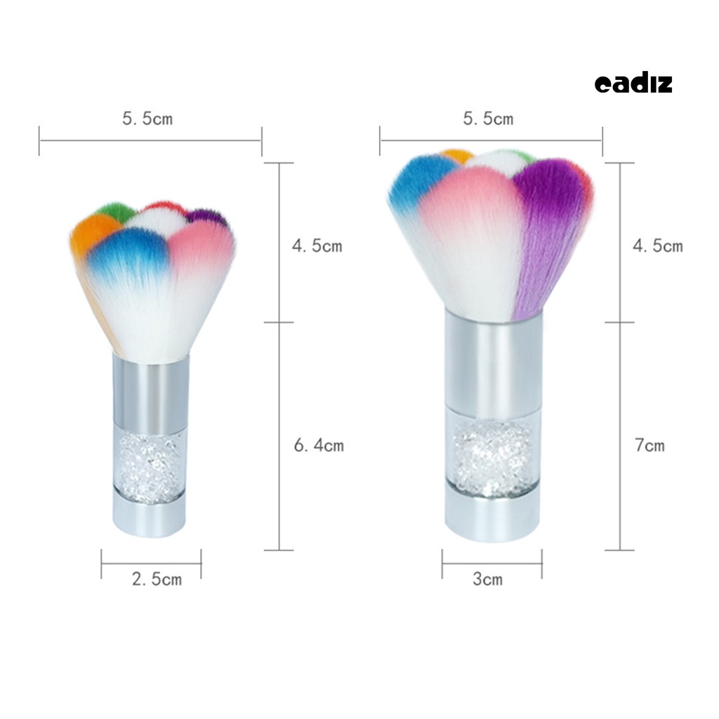 Bàn Chải Vệ Sinh Móng Tay Cầm Mềm Mại Bằng Lông Cứng Màu Cầu Vồng Tiện Dụng