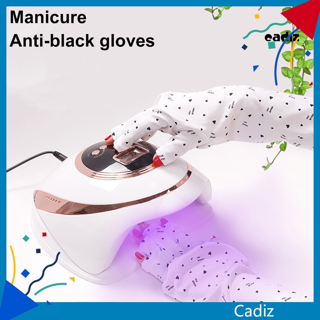 1 Đôi Găng Tay Chống Tia UV Siêu Mềm Co Giãn Thoáng Khí Tiện Dụng Cho Salon Làm Móng