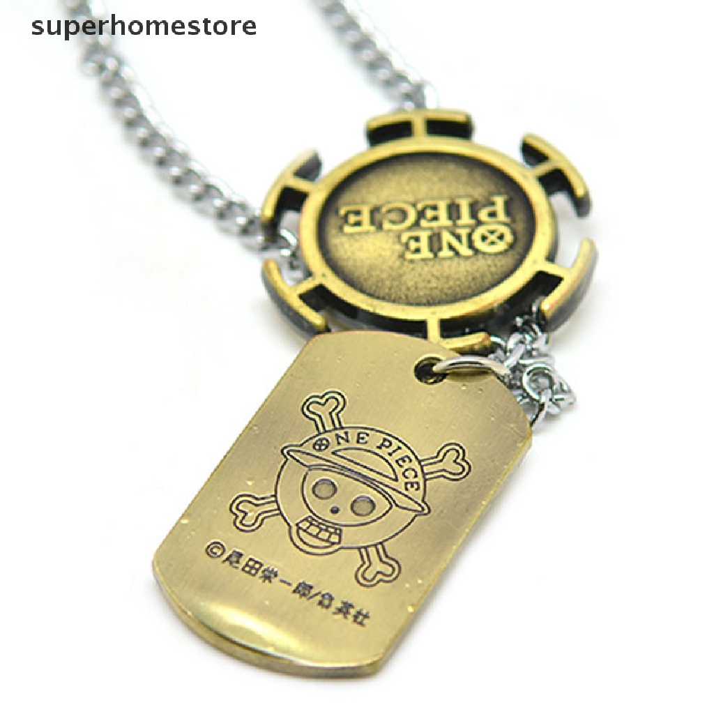 Vòng Cổ Choker Mặt Hình Anime Luffy Đội Mũ Rơm Và Đầu Lâu Thời Trang Cho Nam