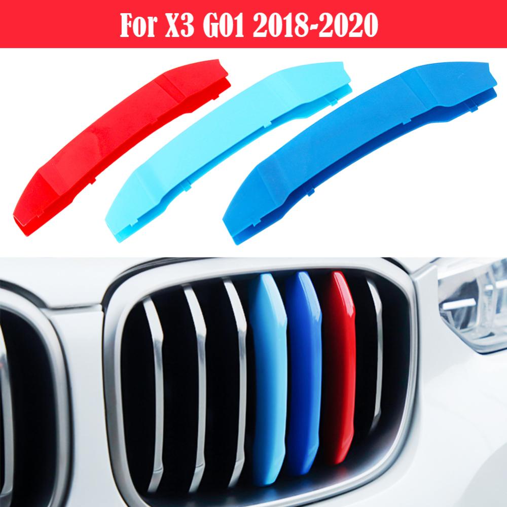 Set 3 Dải Lưới Tản Nhiệt Phía Trước Xe Hơi BMW X3 G01 2018-2020 M I2X5