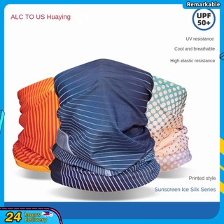 Khẩu trang chống nắng bằng lụa lạnh in họa tiết thời trang mùa hè cho nam và nữ