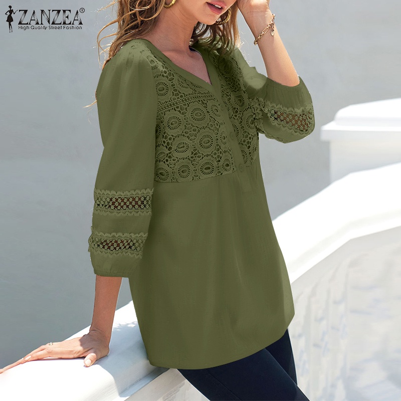 Zanzea Áo Nữ Tay Lửng Cổ Chữ V Thời Trang Quyến Rũ