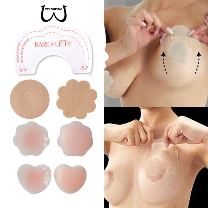 Bộ 10 Miếng Dán Nâng Ngực Bằng Silicone Tiện Dụng Cho Nữ