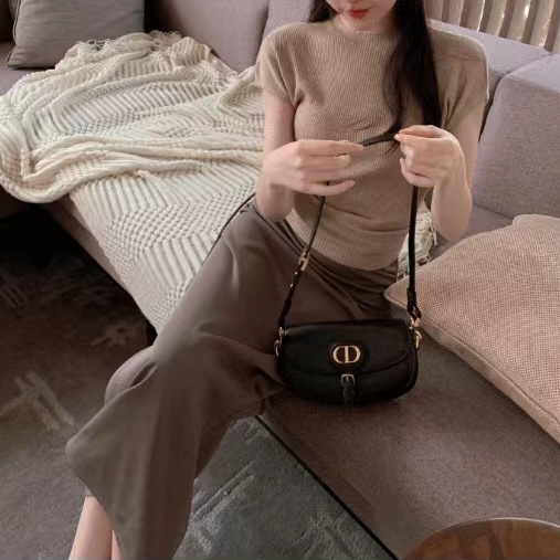 SUXI Áo Croptop Dệt Kim Tay Ngắn Cột Dây Thời Trang Mùa Hè Xinh Xắn Cho Nữ