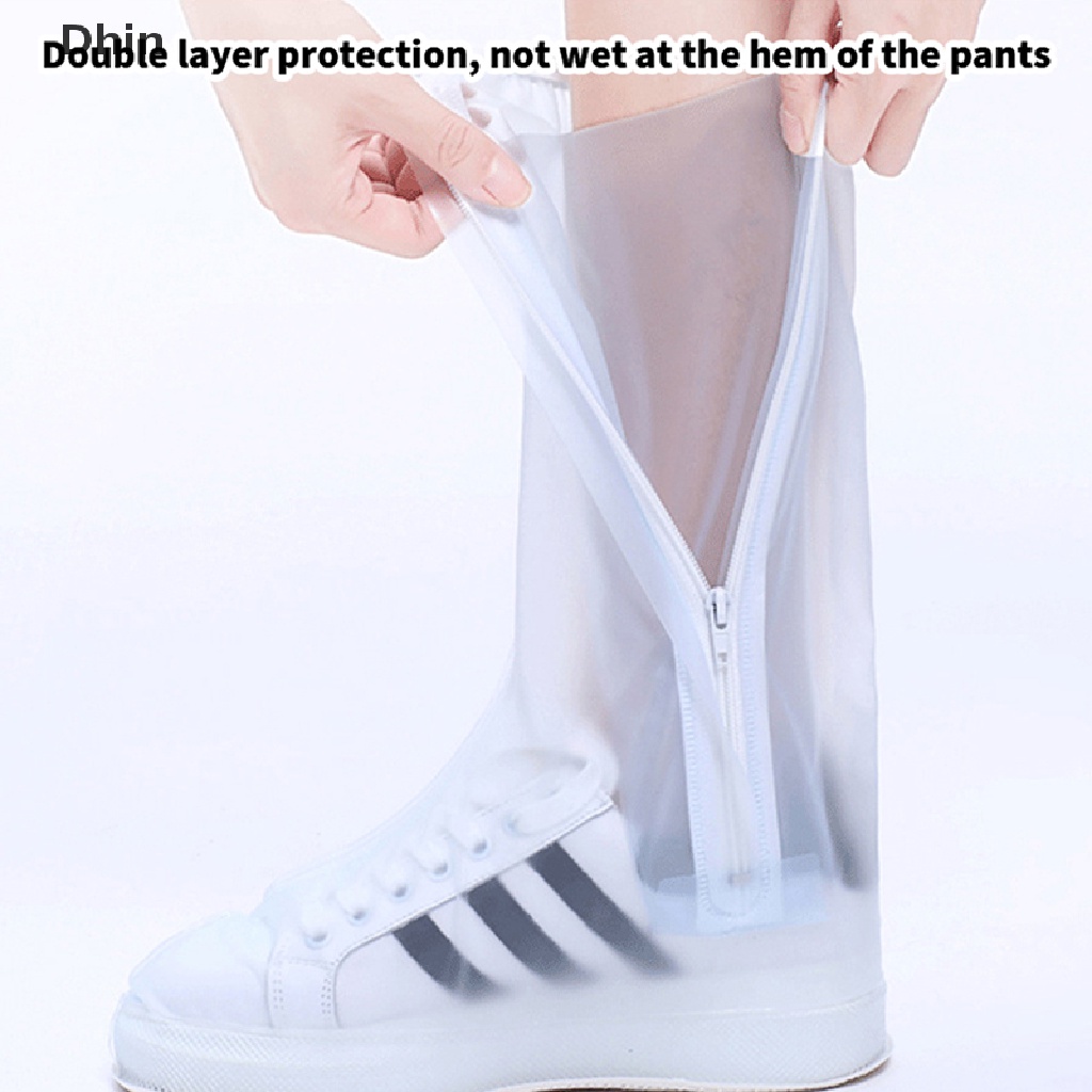 [Dhin] Vỏ Bọc Giày Đi Mưa Cổ Cao Dạng Nhấn Cạnh Dày Chống Mài Mòn Và Cá Tuyết Chất Lượng Cao Cho Nam Và Nữ