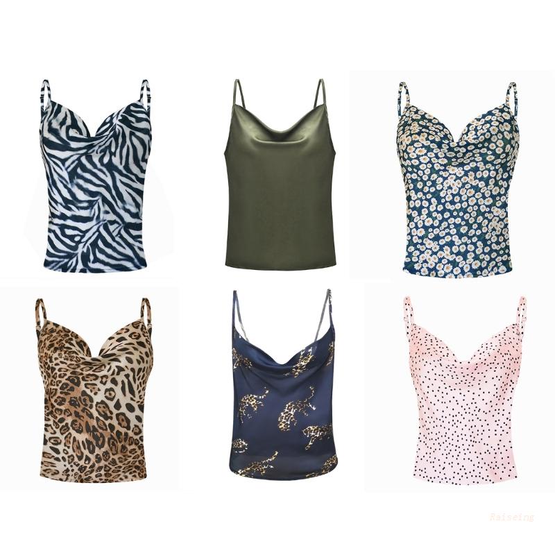 Áo Hai Dây Satin Màu Sắc Trơn Thời Trang Cho Nữ