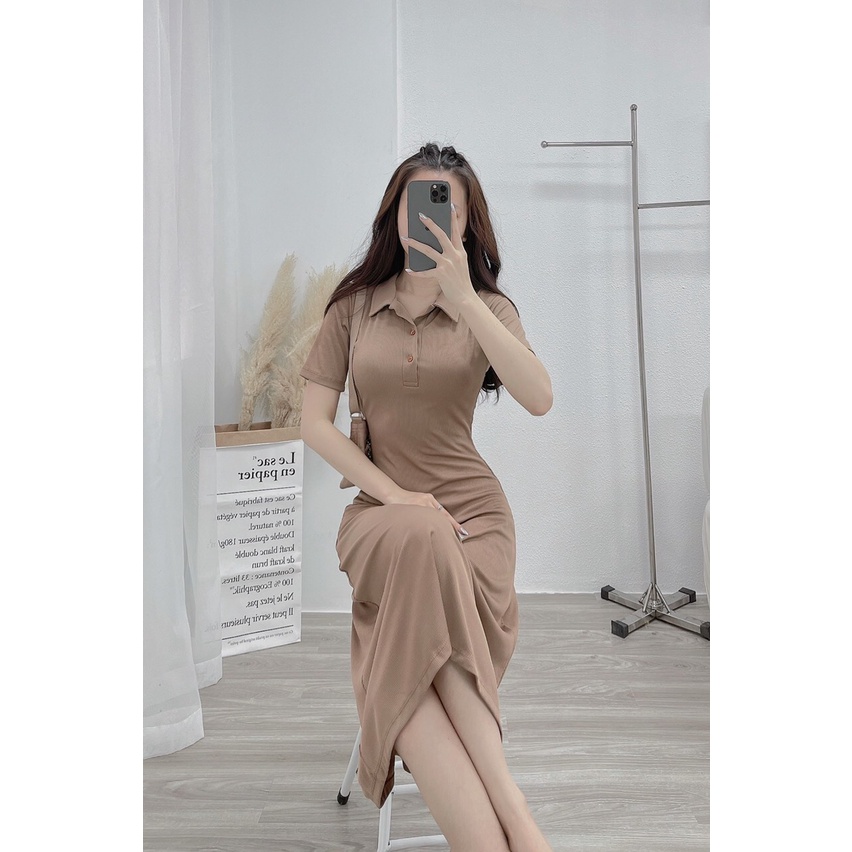 Đầm Thun Gân Cổ P.o.l.o