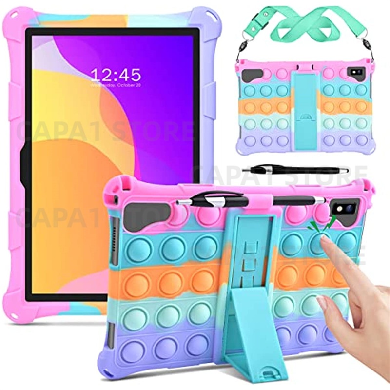 Free stylus Bao Đựng Máy Tính Bảng Bằng silicon Mềm Có Dây Đeo Vai Và Giá Đỡ Cho htc a103 2022 10.1 "