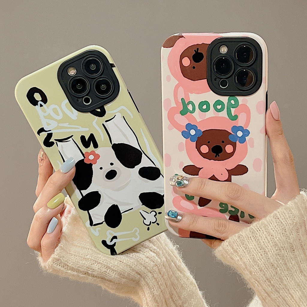Ốp Điện Thoại tpu Dẻo Họa Tiết Hoạt Hình Chú Chó / Mèo Dễ Thương Cho iPhone 11 13 12 14 PRO MAX