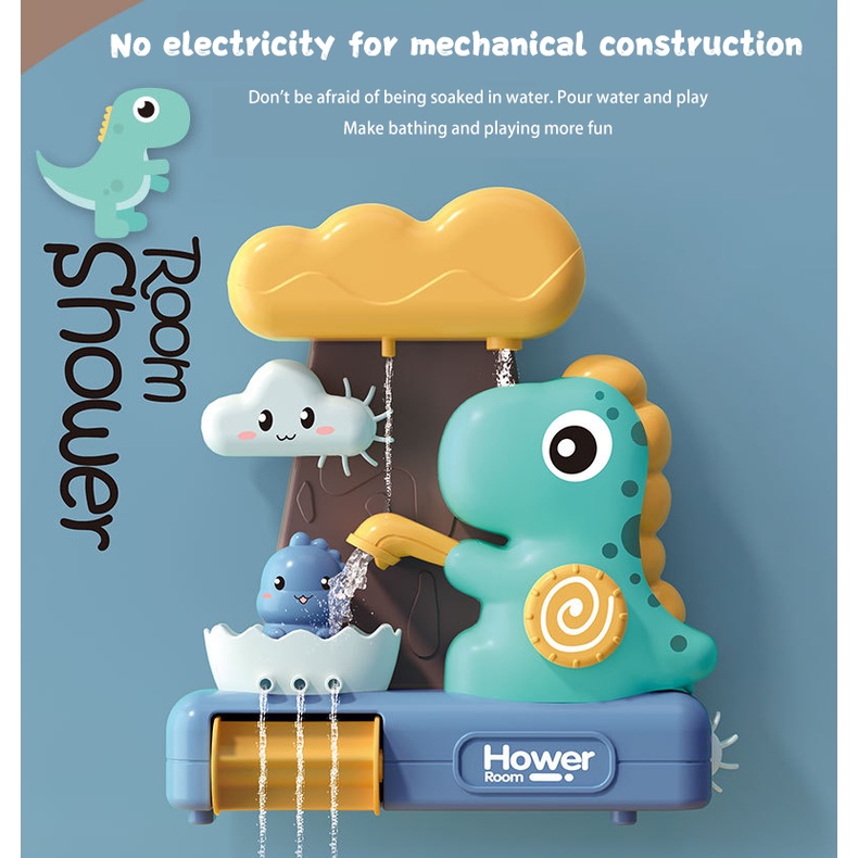 Đồ Chơi Bồn Tắm Hình Khủng Long Hoạt Hình Có Giác Hút Dành Cho Trẻ Em