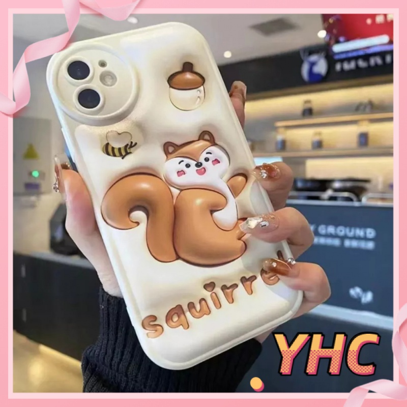 Ốp lưng iPhone Hiệu ứng mặt phẳng 3D vỏ bong bóng giảm xóc sóc nhỏ được áp dụng Cho Iphone 6 / 6S / 6splus / se / 7 / 7plus / 8 / 8plus / X / xs / xsmax / 11 / 12 / 13 / 14 / plus / pro / pro Max-5069