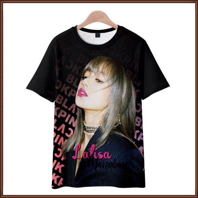 Áo Thun Tay Ngắn In Hình Nhóm Nhạc Blackpink 3D Thời Trang Cho Nam Và Nữ