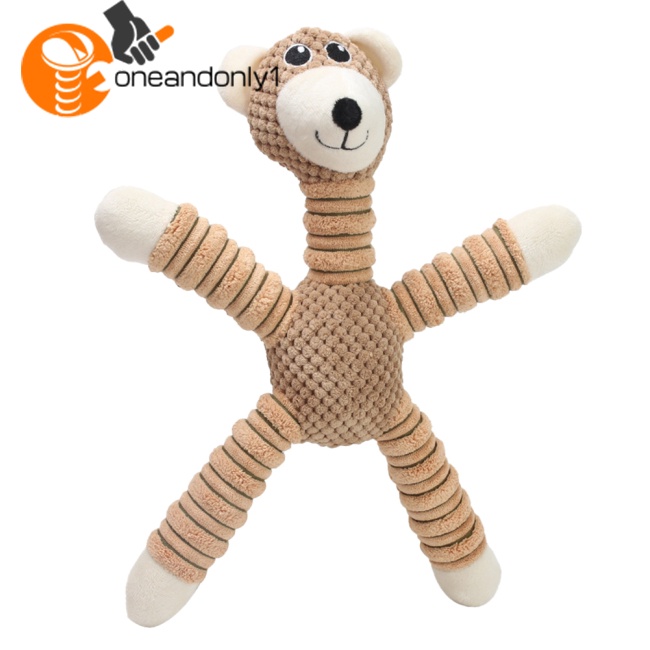 Đồ Chơi Nhồi Bông Mềm Mại Hình Động Vật Phát Ra Âm Thanh Chống Cắn Làm Sạch Răng Cho Thú Cưng