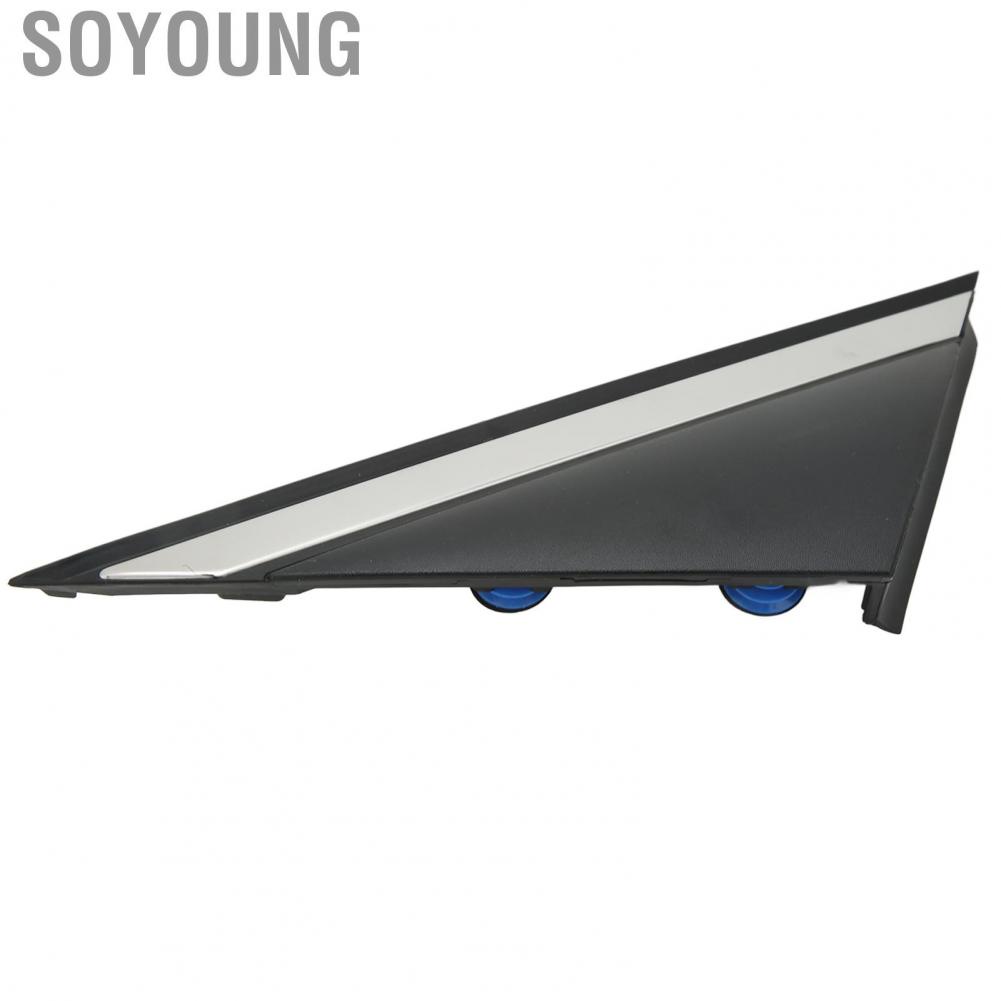 Soyoung Driver Side Triangle Door Mirror Flag Cover  Durable Perfect Fit 86180 C1000 Anti Aging Chrome Plating Front Fender Pillar Corner Molding for Car