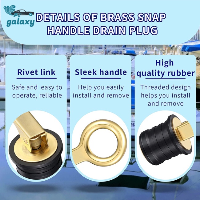 Galaxy Nút Chặn Lỗ Thoát Nước Chống Ăn Mòn Bằng Thép Không Gỉ Cho Thuyền Kayak