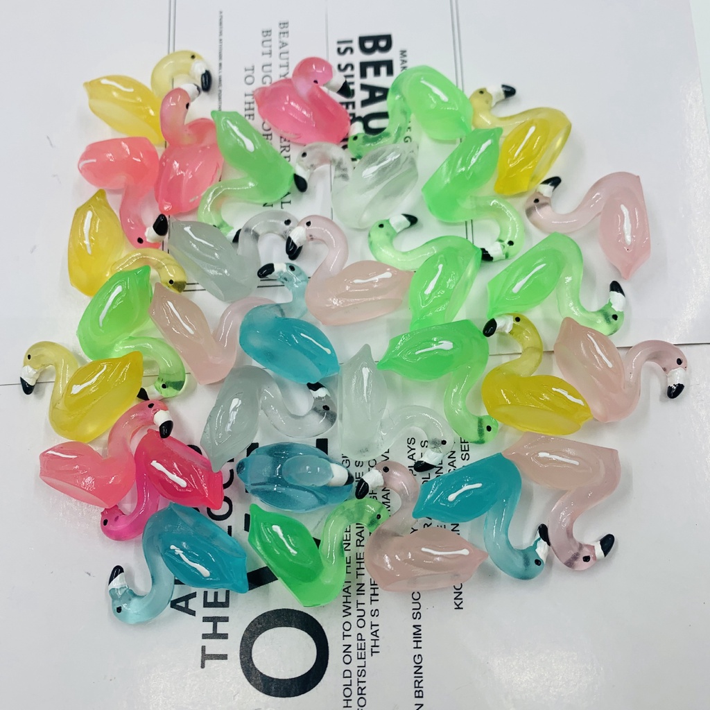 Mô Hình Thiên Nga Dạ Quang Mini Bằng Nhựa Resin Diy Thời Trang Thu Nhỏ Trang Trí Tiểu Cảnh