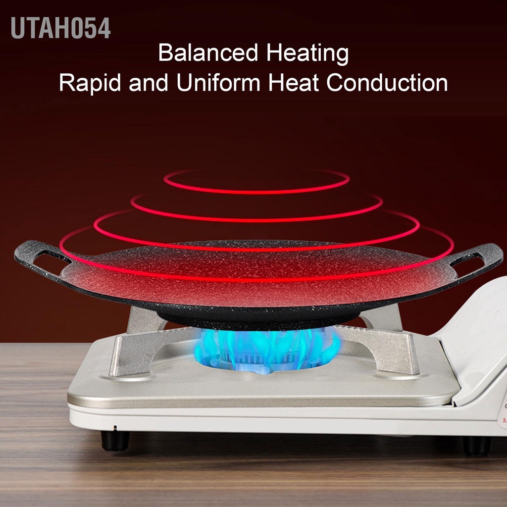 Utah054 Vỉ Nướng BBQ Hàn Quốc Hình Tròn Dẫn Nhiệt Cao Dễ Dàng Làm Sạch Cho Nấu Ăn Ngoài Trời Trong Nhà