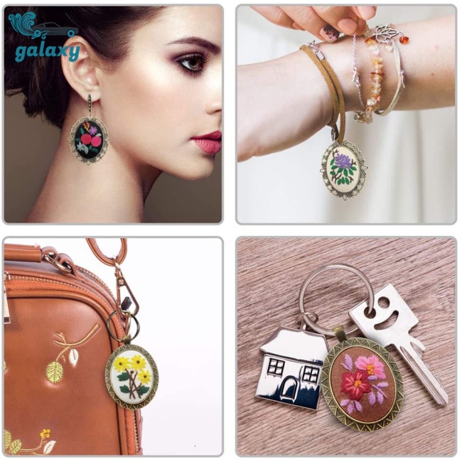 Galaxy Bộ Vòng cổ + Chỉ Thêu Nghệ Thuật Diy