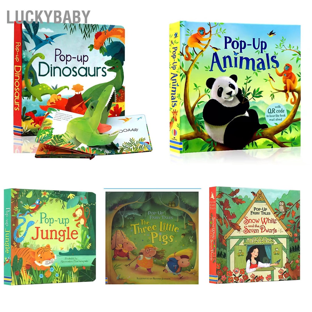 LUCKYBABY Đồ Chơi Giáo Dục Trẻ Em Popup Sách Kid Ngộ Nghĩnh Hoạt Hình Dễ Thương Hoa Văn Ban Truyện Quà Tặng Sinh Nhật