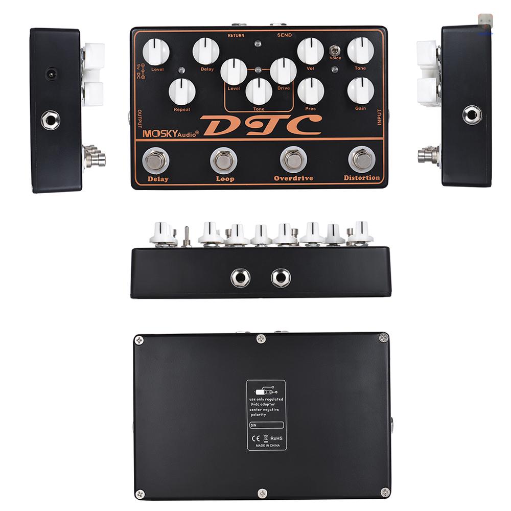 Bộ Phân Phối Hiệu Ứng Bàn Đạp Đàn Guitar Điện 4 Trong 1 MOSKYAudio DTC