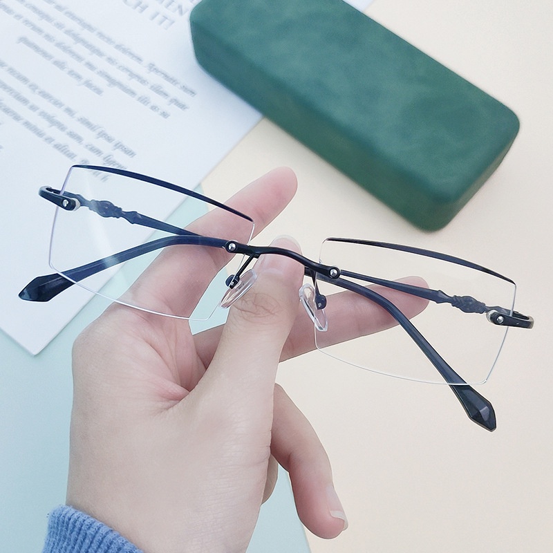 【-0°~-500°Kính Mát Gọng Vuông Chống Ánh Sáng Xanh Thời Trang Công Sở Cho Nam Và Nữ