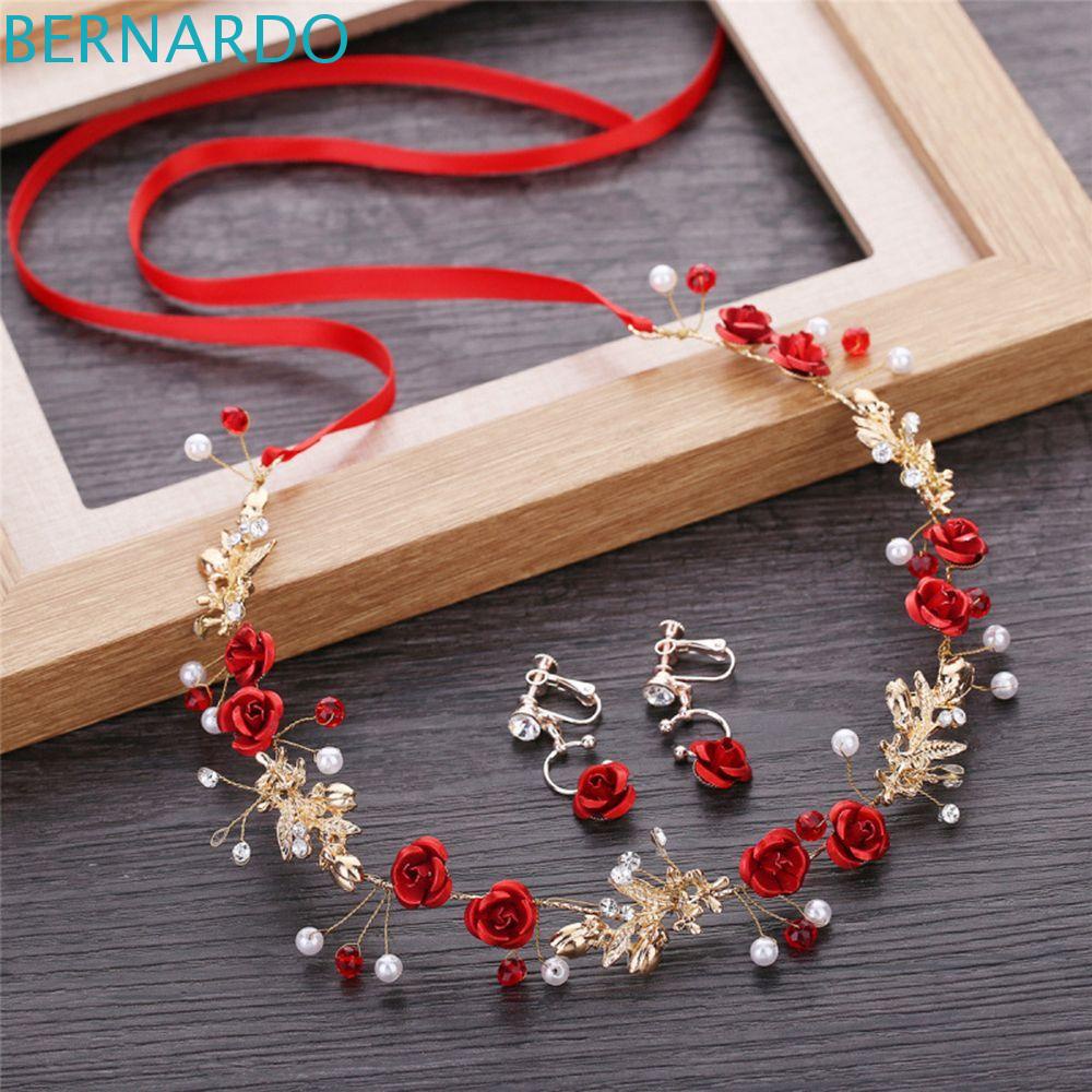 Băng Đô Hoa Hồng Cài Tóc Thời Trang Cho Cô Dâu