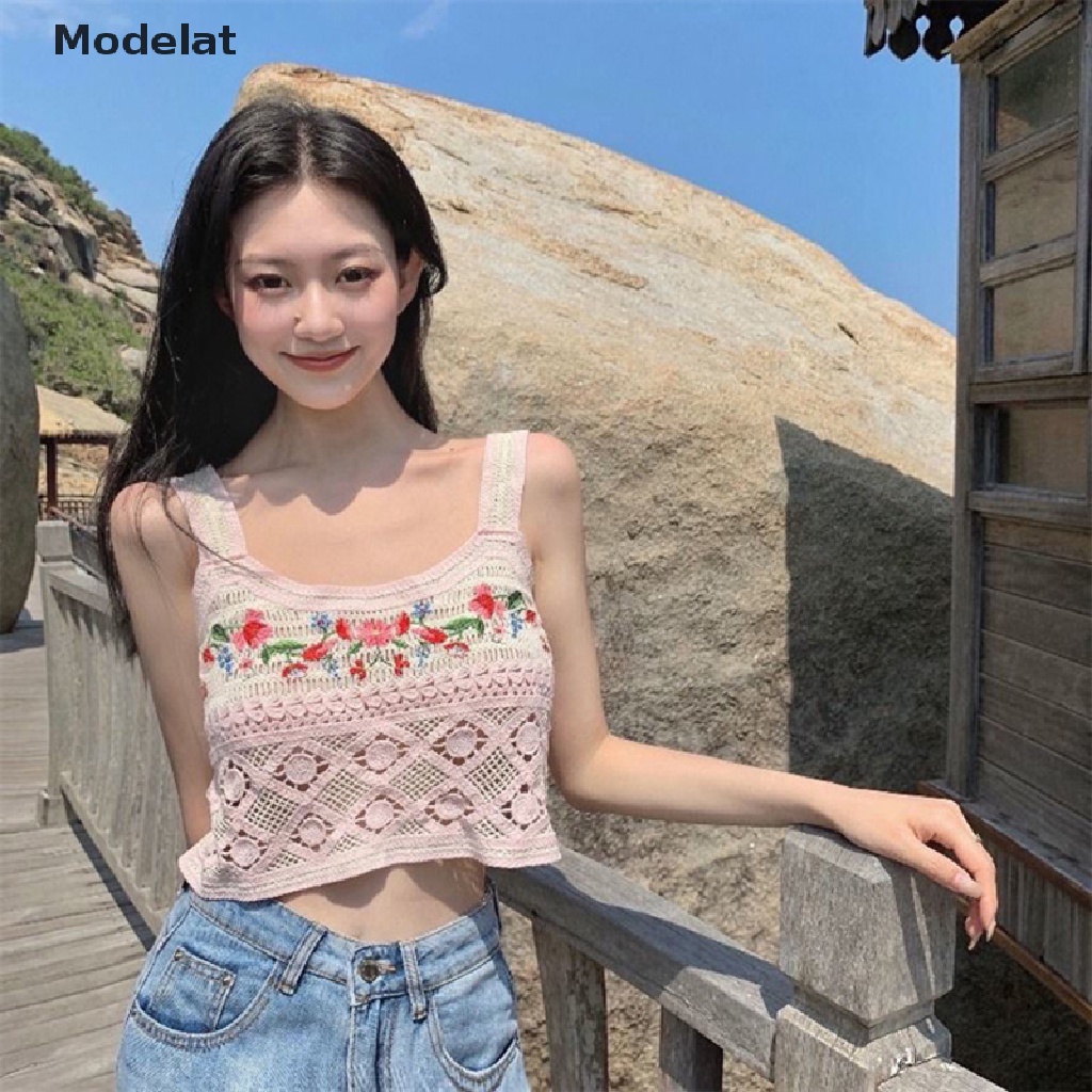 Áo Dệt Kim Sát Nách Dáng Rộng Thêu Họa Tiết Phong Cách Bohemia Thời Trang Mùa Hè Cho Nữ