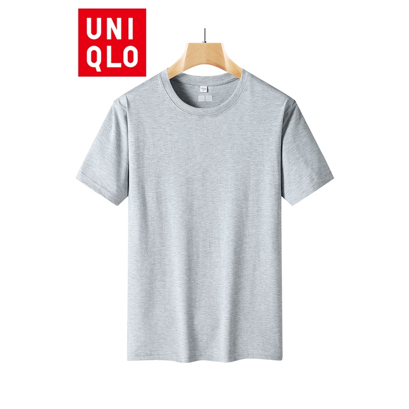 Áo Thun unisex uniqlo Tay Ngắn Cổ Tròn Bằng Sợi cotton Trơn Chất Lượng Cao Size m-5xl