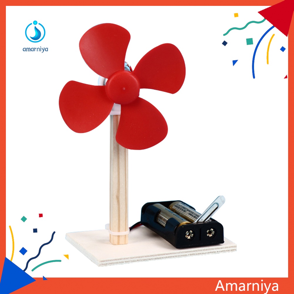 Bộ Đồ Chơi Lắp Ráp Mô Hình Quạt Điện Bằng Gỗ Giáo Dục Khoa Học Cho Bé DIY