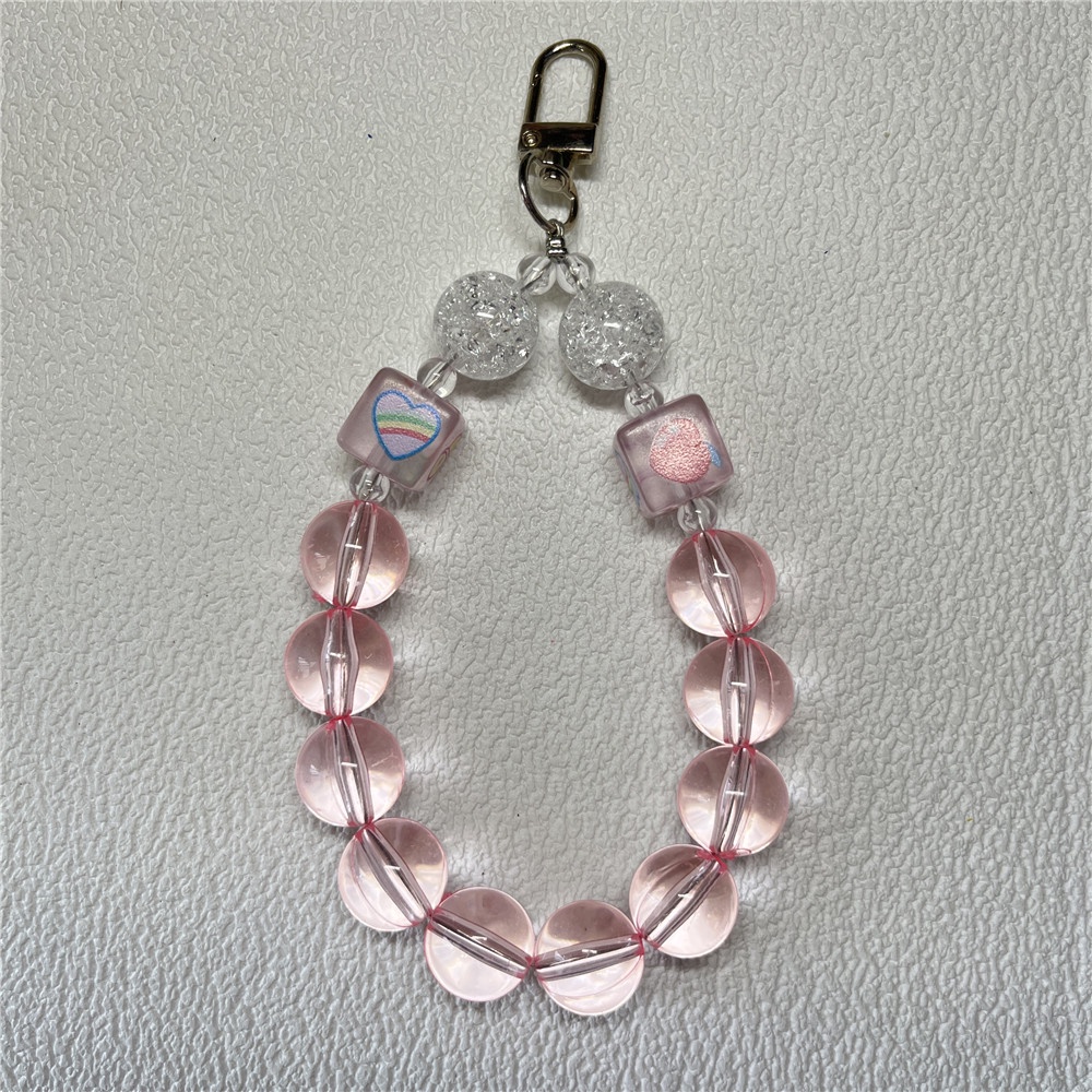 Dây Gắn Điện Thoại Di Động Dạng Chuỗi Hạt Acrylic Mềm Nhiều Màu Chống Thất Lạc