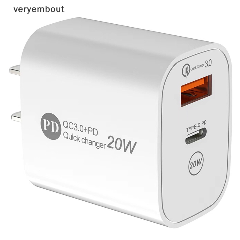 Bộ Sạc Nhanh USB 3.0 PD 20W Cho Điện Thoại
