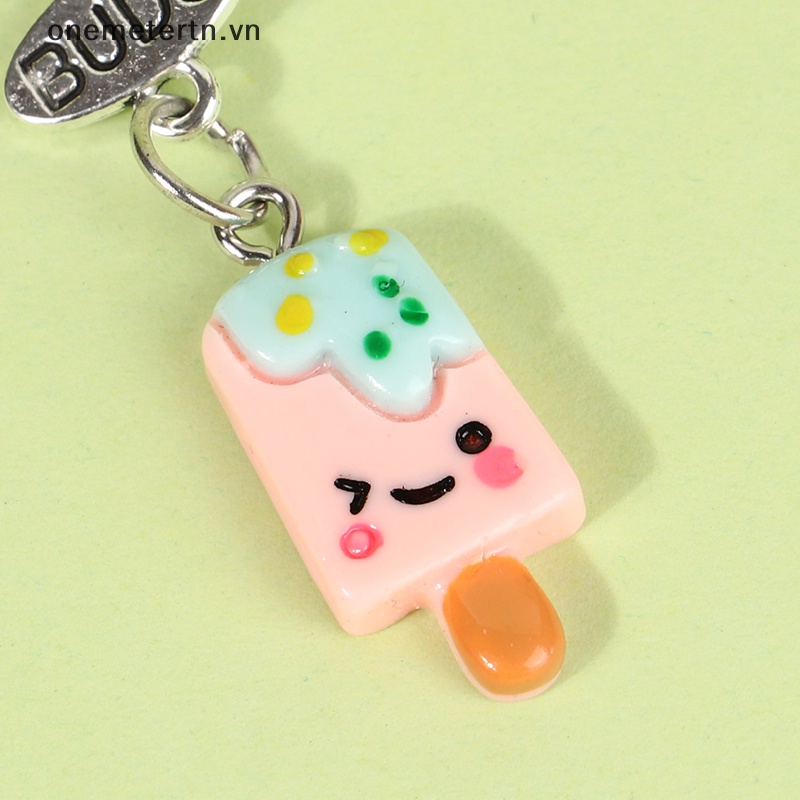 Onemetertn Móc Khóa Hình Bánh Kem / Trà / Kẹo / Món Tráng Miệng Thủ Công Đáng Yêu Cho Nữ