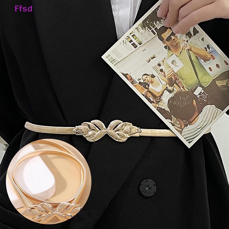 Thắt Lưng Chuỗi Xích Thắt Nơ Lưng Co Giãn Màu Vàng Trang Trí Đầm Thời Trang Dành Cho Bạn Nữ {Ffsd} * Bán Chạy