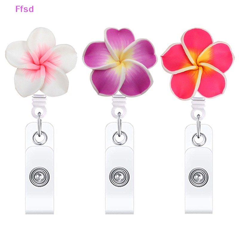 Kẹp Giữ Thẻ ID / Huy Hiệu Hình Bông Hoa Có Thể Thu Gọn