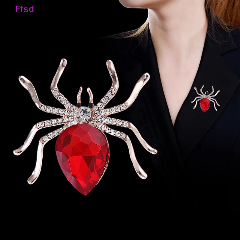 Ghim Cài Áo Hình Nhện Đính Pha Lê Sáng Tạo Thời Trang Cho Nữ
