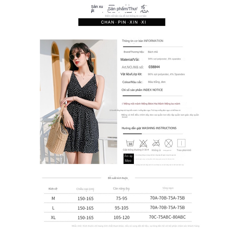 Đồ Bơi Một Mảnh Lưng Cao Họa Tiết Chấm Bi Thời Trang Cho Nữ